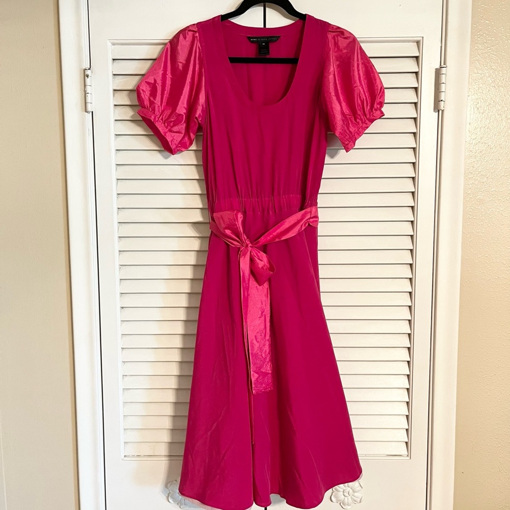 Marc by Marc Jacobs Pink Puff Sleeve Dress